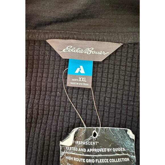 NWT $129 Eddie Bauer Full Zip Track Jacket Size 2XL Men’s Black - Picture 3 of 9